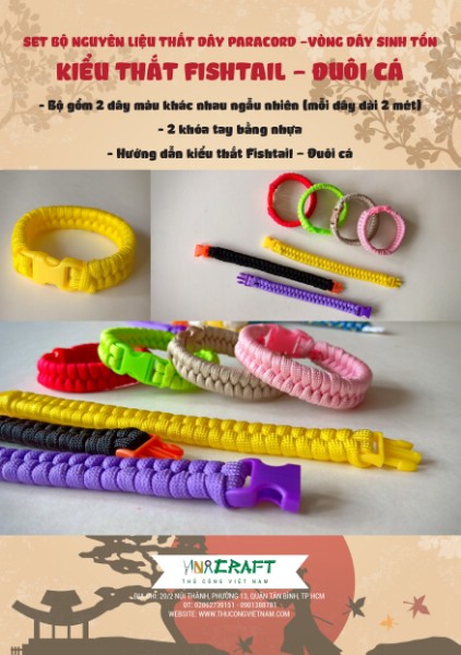 Kit vòng tay sinh tồn - kiểu thắt Fishtail
